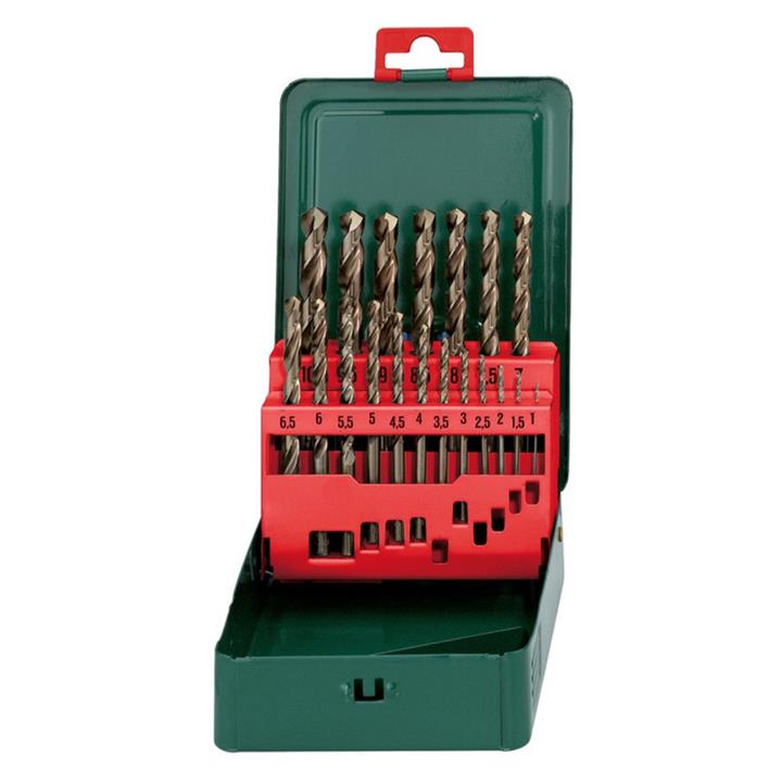 مجموعه 19 عددی مته فلز متابو مدل 627157000 HSS-CO DRILL BIT STORAGE CASE SP 19 PIECES